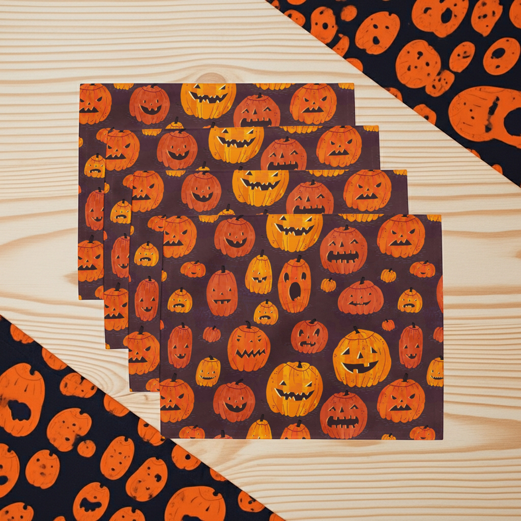 Jack O' Lantern Placemat Set