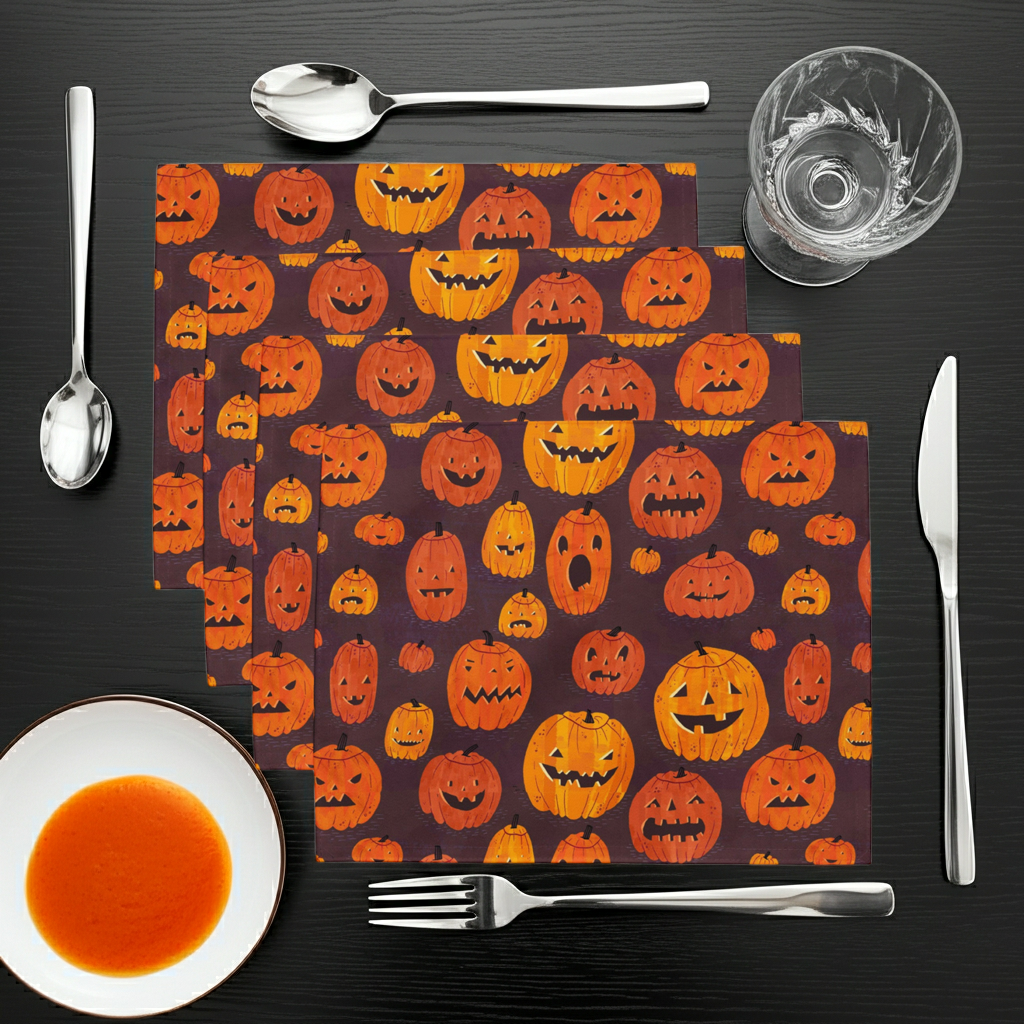 Jack O' Lantern Placemat Set