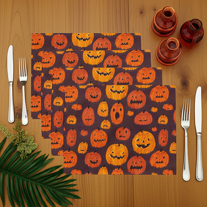 Jack O' Lantern Placemat Set